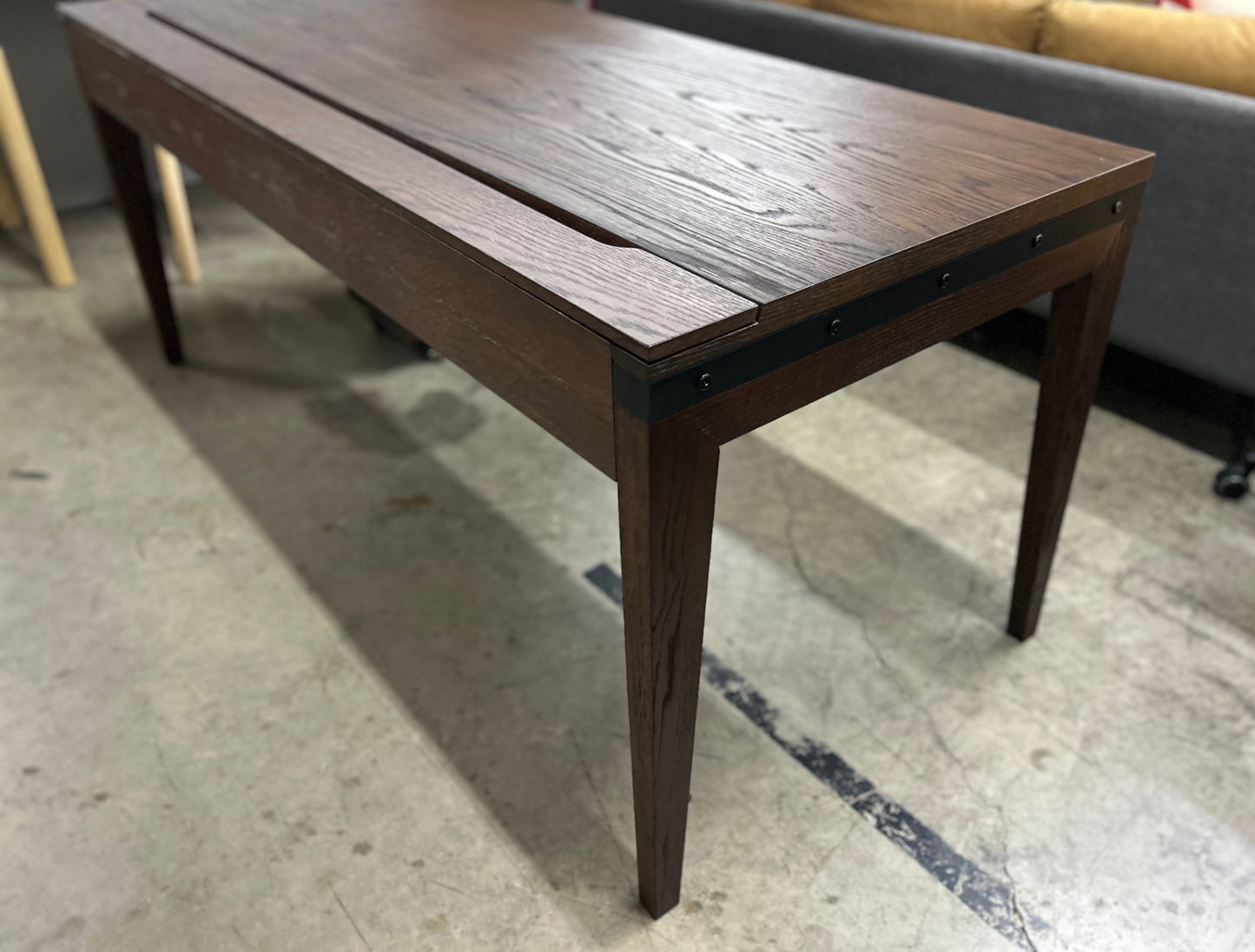 Madera 71" Desk and File Cabinet - Chestnut
