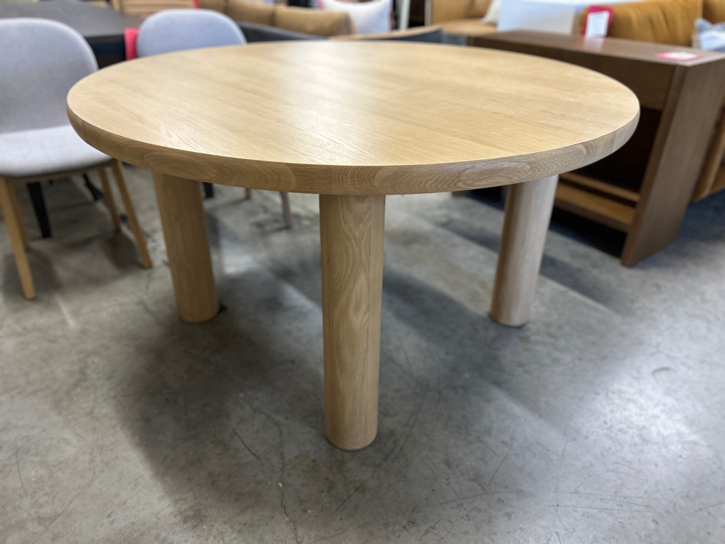Adel 55.5" Round Dining Table - White Oak