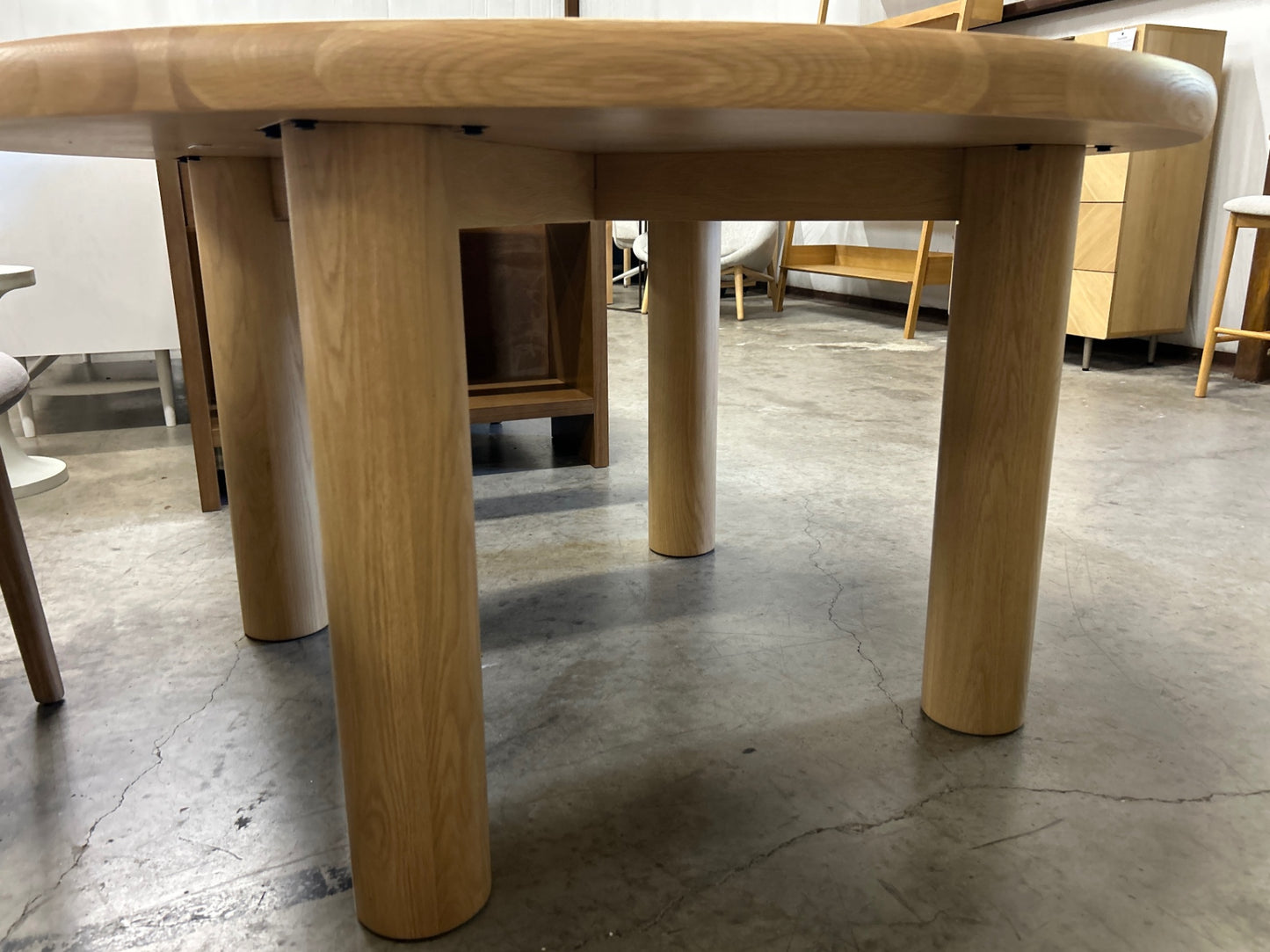 Adel 55.5" Round Dining Table - White Oak