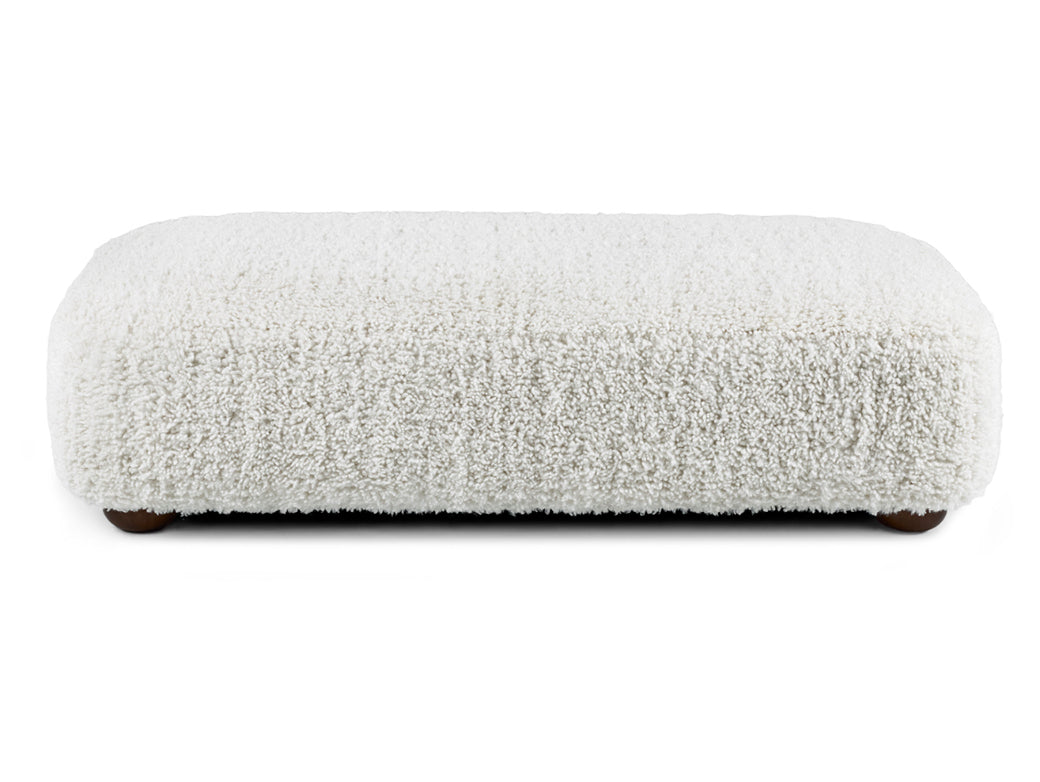 Berkley 59” Ottoman - Shearling White