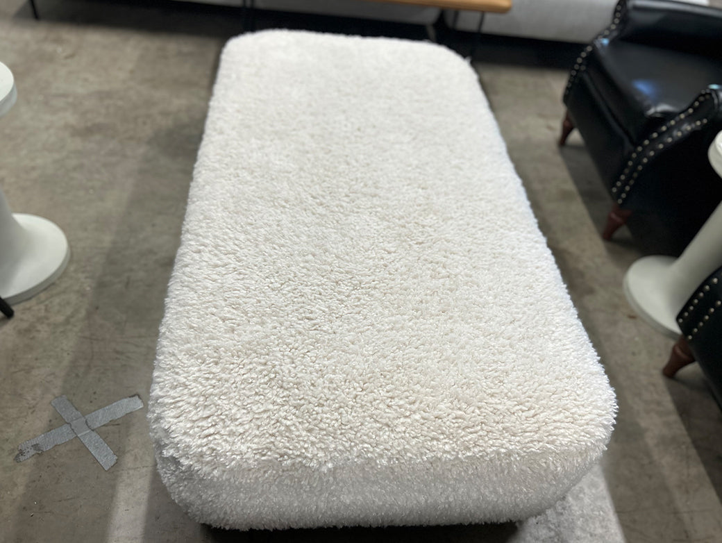 Berkley 59” Ottoman - Shearling White