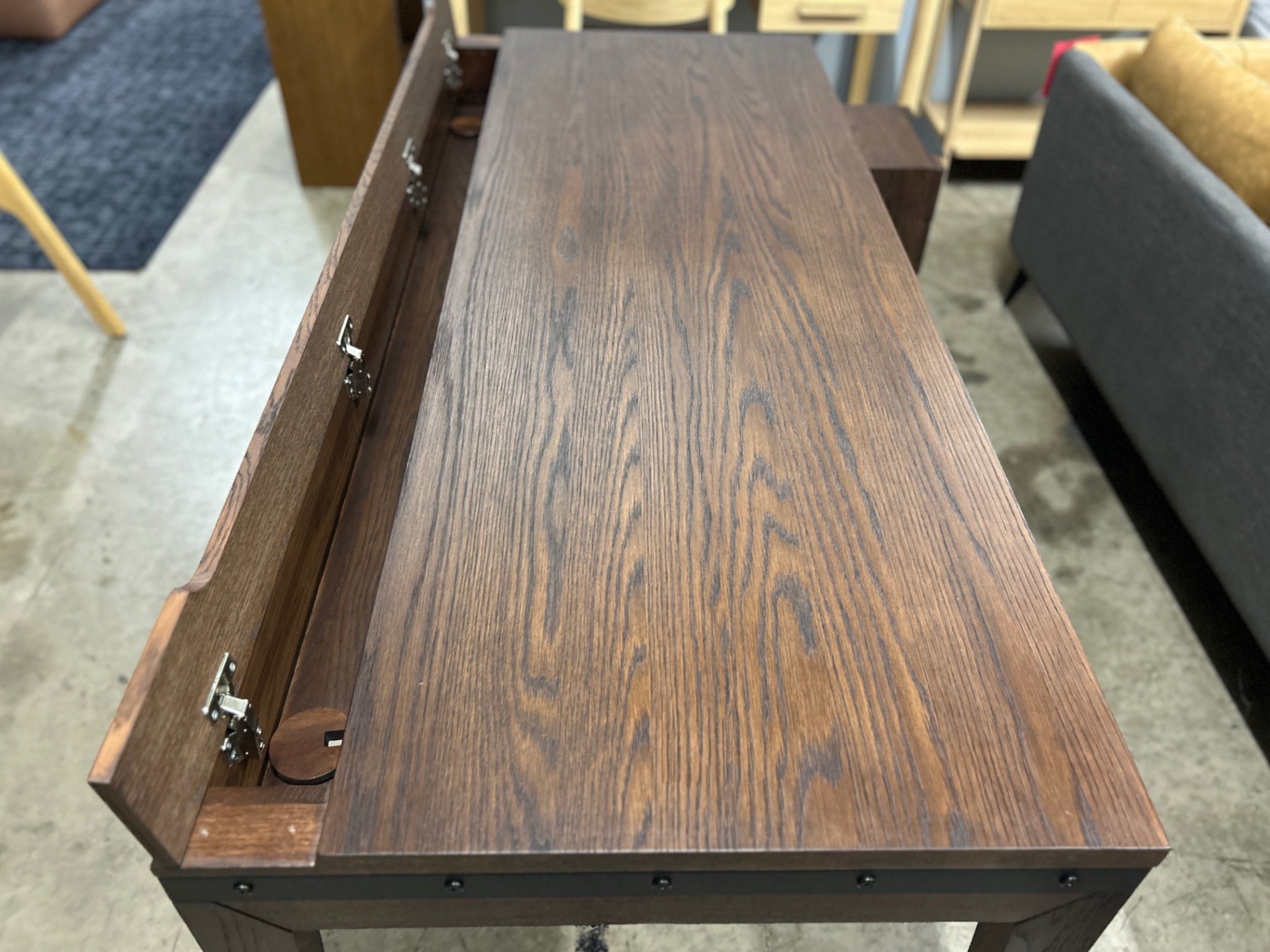 Madera 71" Desk and File Cabinet - Chestnut