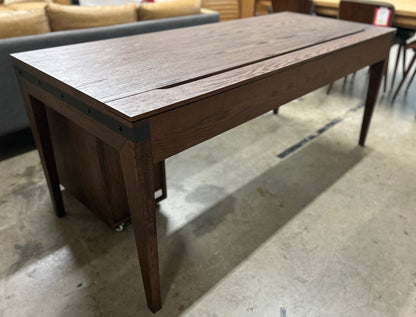 Madera 71" Desk and File Cabinet - Chestnut
