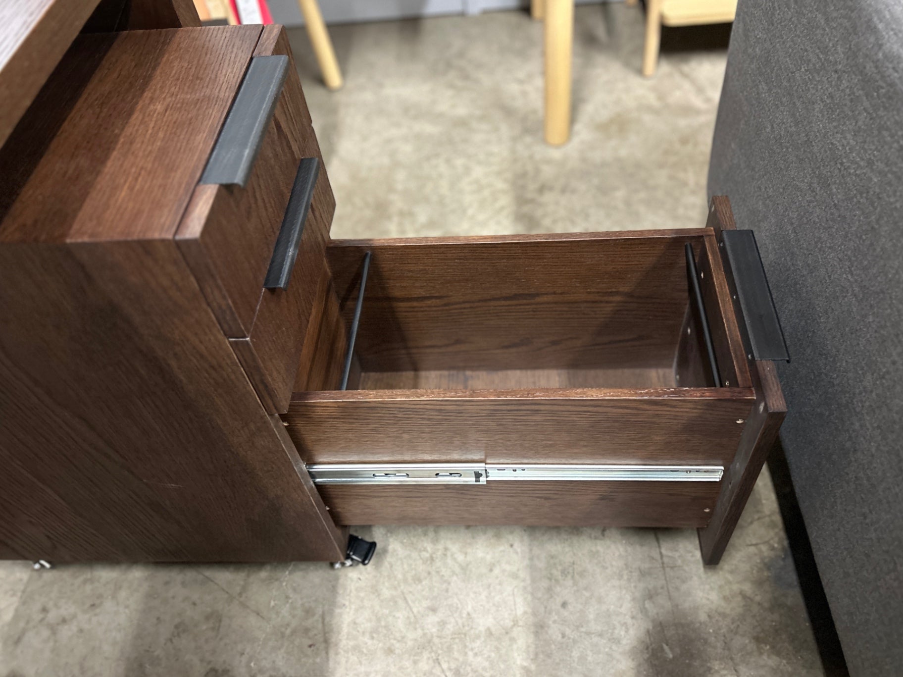 Madera 71" Desk and File Cabinet - Chestnut