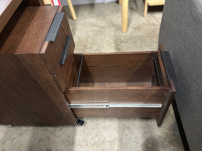 Madera 71" Desk and File Cabinet - Chestnut