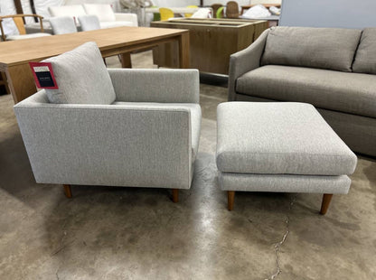 Burrard Armchair with Ottoman- Seasalt Gray