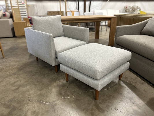 Burrard Armchair with Ottoman- Seasalt Gray