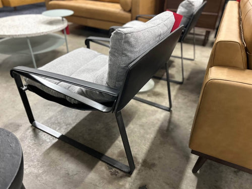 Pair of Moe's Home Collection Connor Club Chairs- Snowfolds Gray