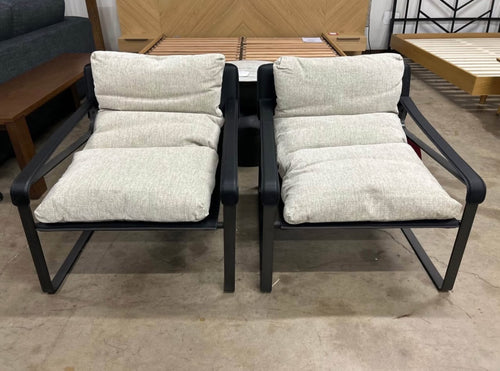 Pair of Moe's Home Collection Connor Club Chairs- Blended Cream