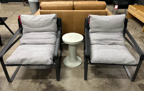 Pair of Moe's Home Collection Connor Club Chairs- Snowfolds Gray