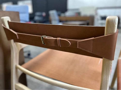 Pair of Moe’s Furniture Kolding Leather Chairs- Havana Tanned