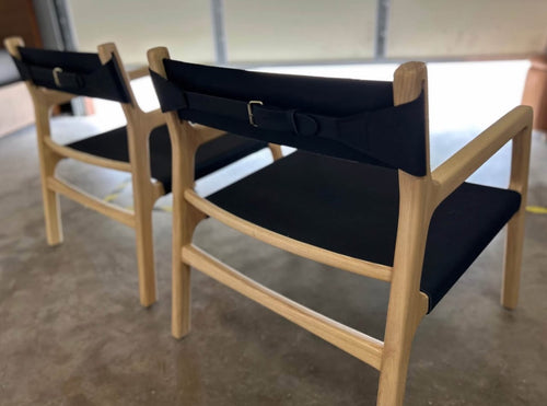 Pair of Moe’s Furniture Kolding Leather Chairs- Black