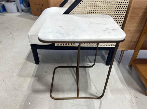 Four Hands Adalley Polished White Marble C Table