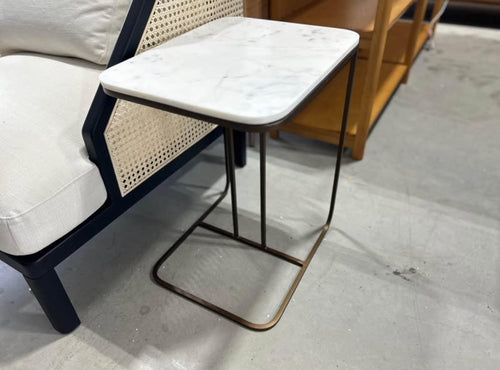 Four Hands Adalley Polished White Marble C Table