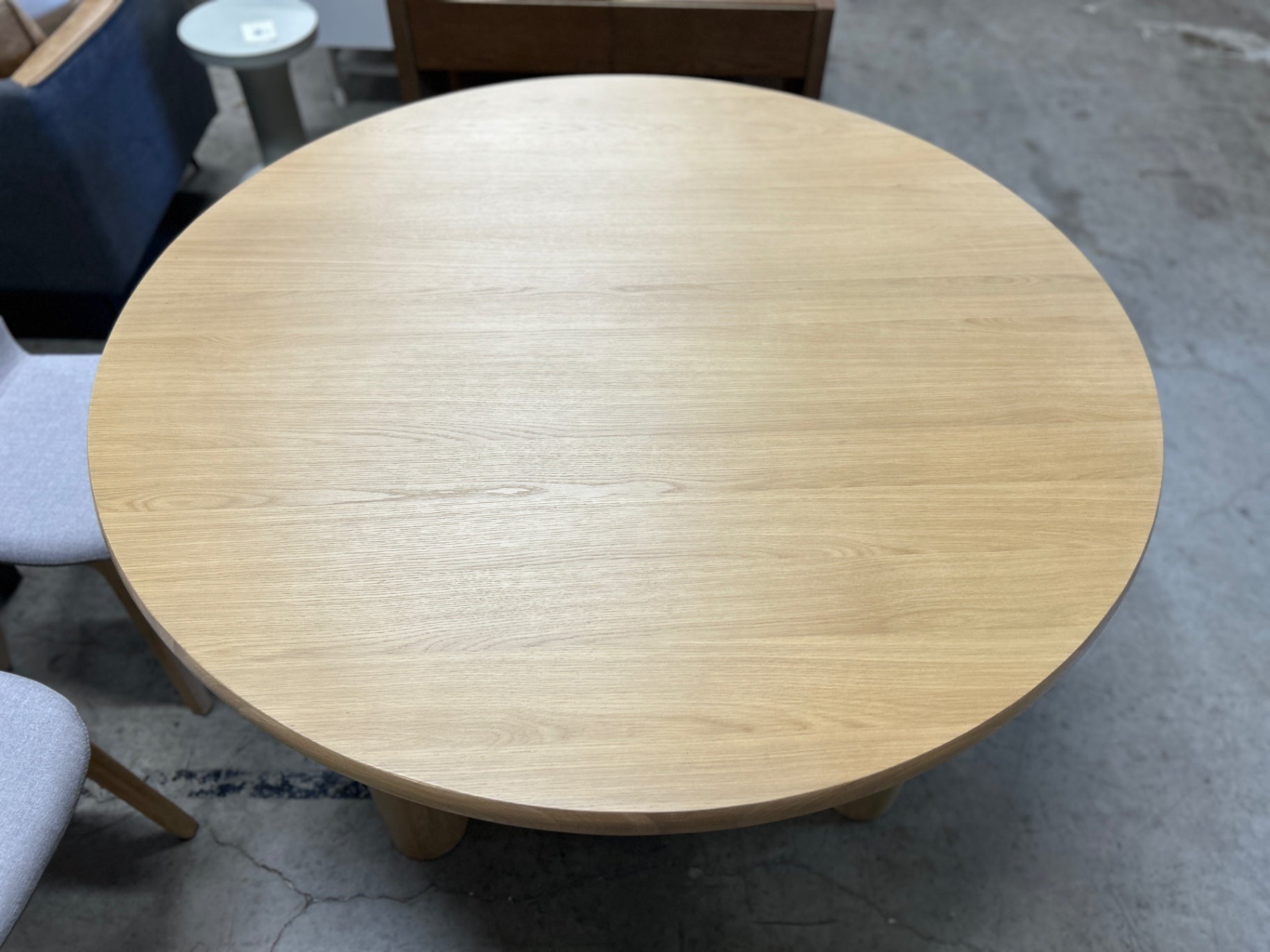 Adel 55.5" Round Dining Table - White Oak
