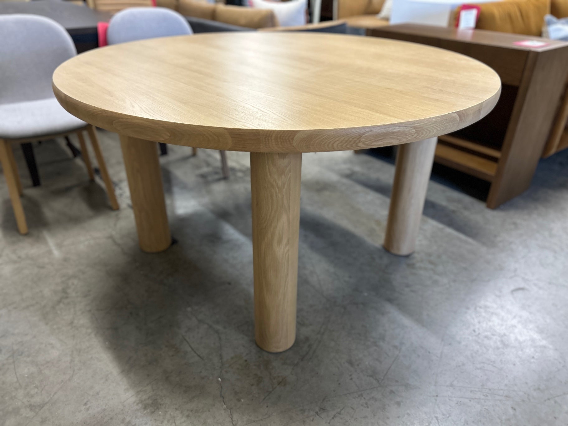 Adel 55.5" Round Dining Table - White Oak