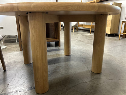 Adel 55.5" Round Dining Table - White Oak