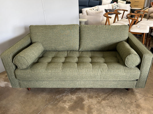 Sven 72in Tufted Loveseat - Fir Green