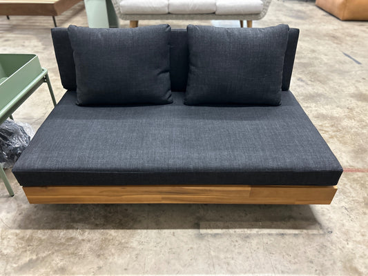 Lubek 50in Outdoor Low Loveseat - Slate Gray