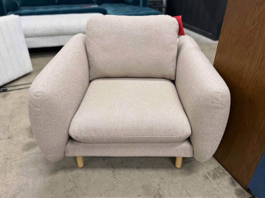 Sanders 37in Lounge Chair - Sandstone Wool Boucle