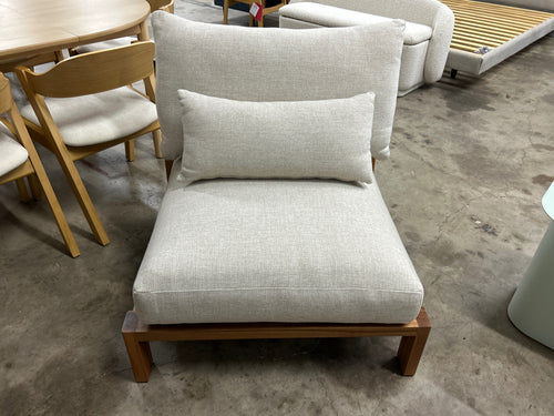 Cove 34.25in Outdoor Armless Chair Module & Lemtov XL Cover - Basket Beige