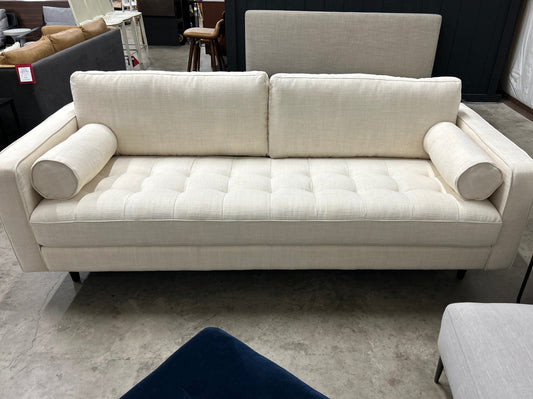 Sven 88in Tufted Sofa - Biscuit Cream