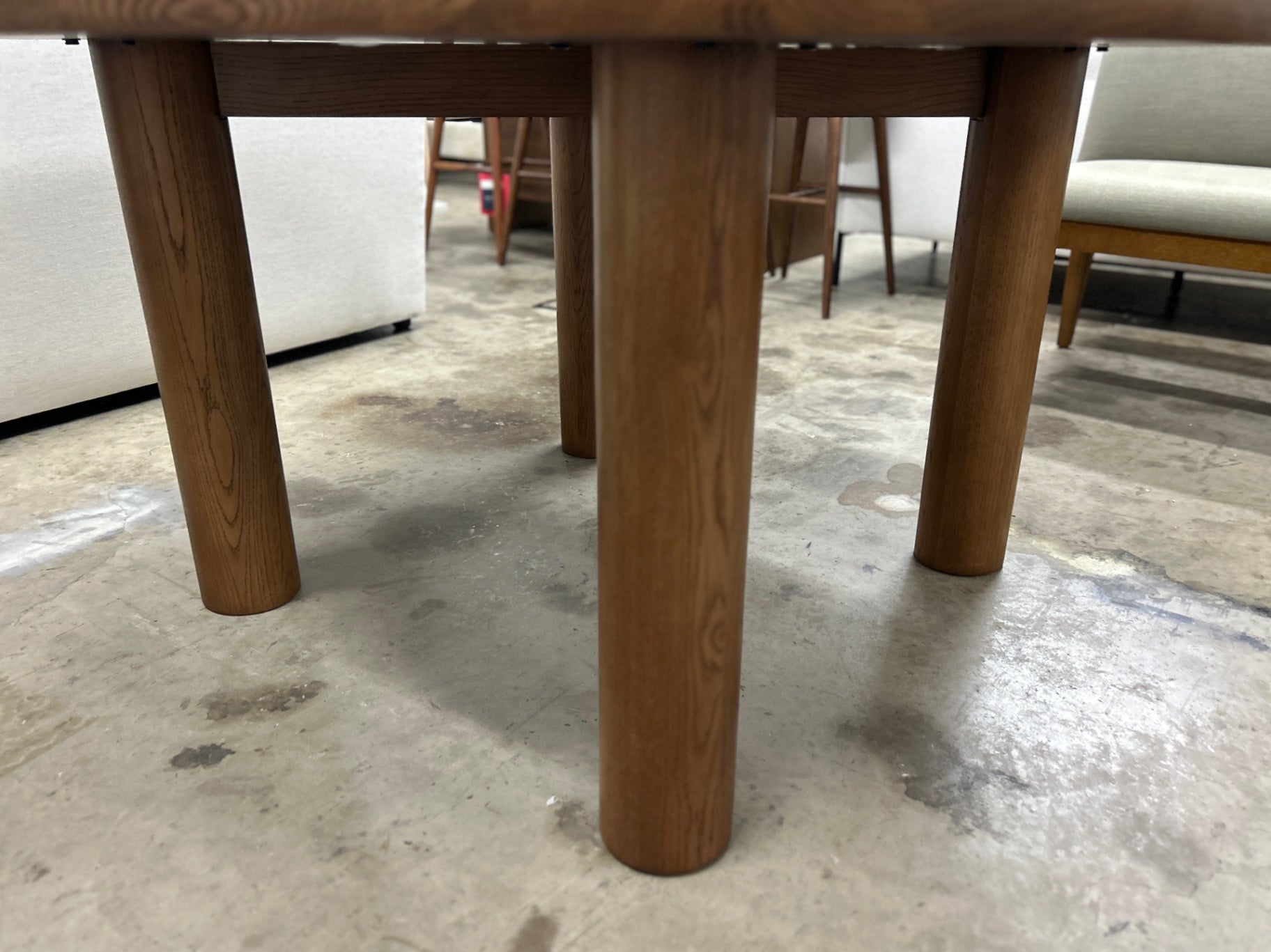 Adel 55.5in Round Dining Table - Smoked Oak
