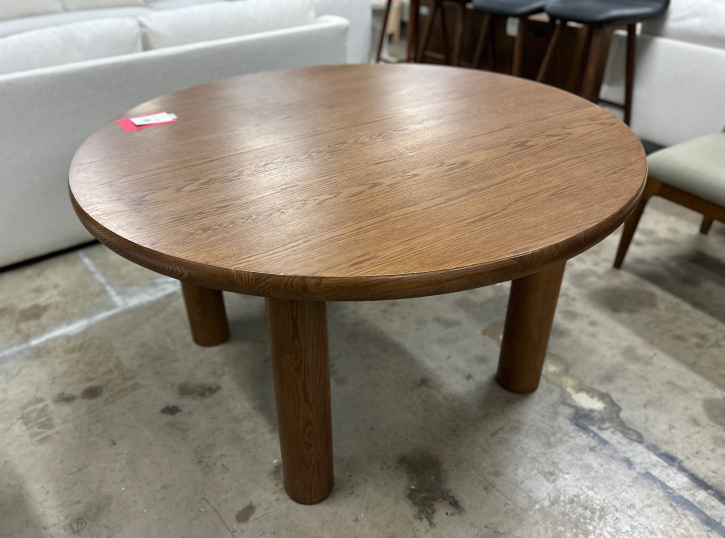 Adel 55.5in Round Dining Table - Smoked Oak