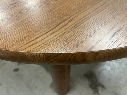 Adel 55.5in Round Dining Table - Smoked Oak