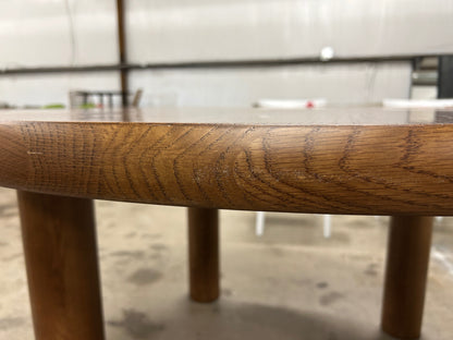 Adel 55.5in Round Dining Table - Smoked Oak