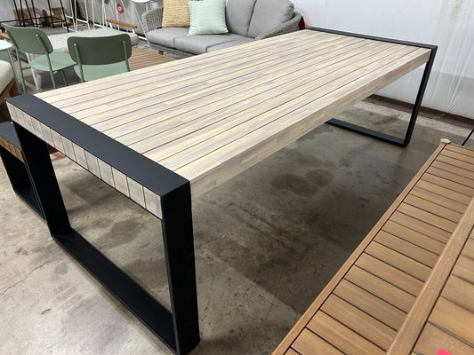 Lubek 94.5in Outdoor Dining Table - Byron Gray