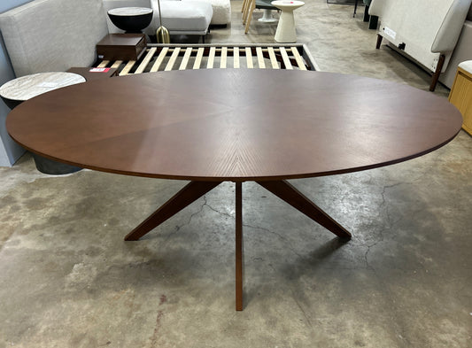 Conan 75in Oval Dining Table - Walnut