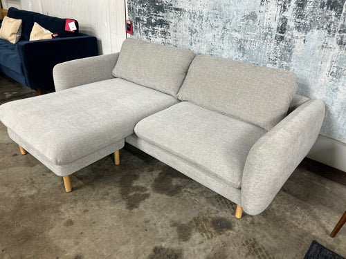 Sanders 85.5in Reversible Sectional - Hestia Gray