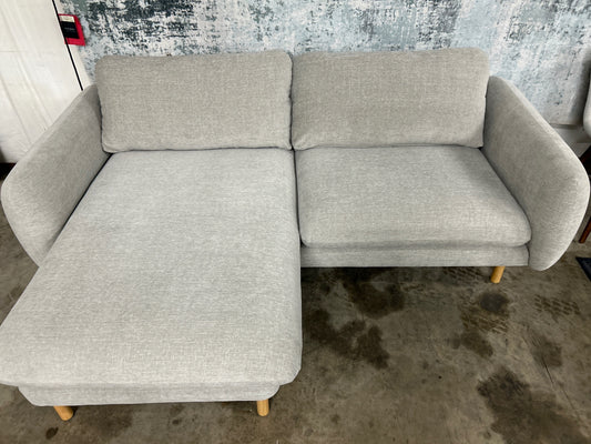 Sanders 85.5in Reversible Sectional - Hestia Gray