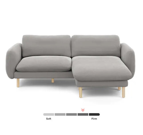 Sanders 85.5in Reversible Sectional - Hestia Gray