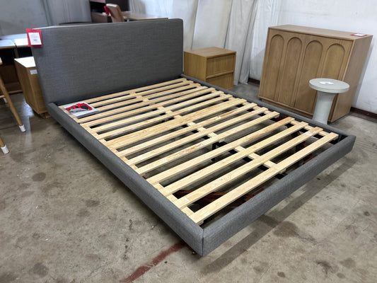 Tessu Queen Low Profile Upholstered Bed - Glaze Gray