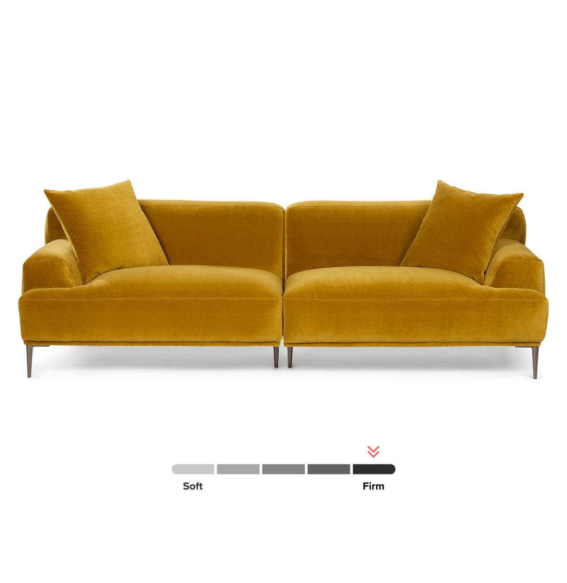 Abisko 91in Velvet Sofa & Ottoman - Plush Yarrow Gold