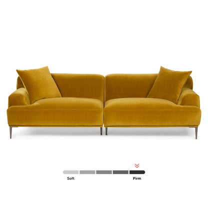 Abisko 91in Velvet Sofa & Ottoman - Plush Yarrow Gold