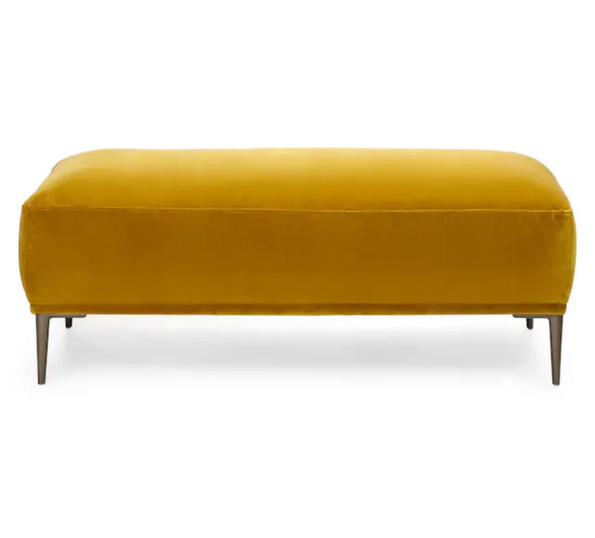 Abisko 91in Velvet Sofa & Ottoman - Plush Yarrow Gold