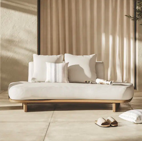 Daphne 80.5in Outdoor Sofa - Dravite Ivory