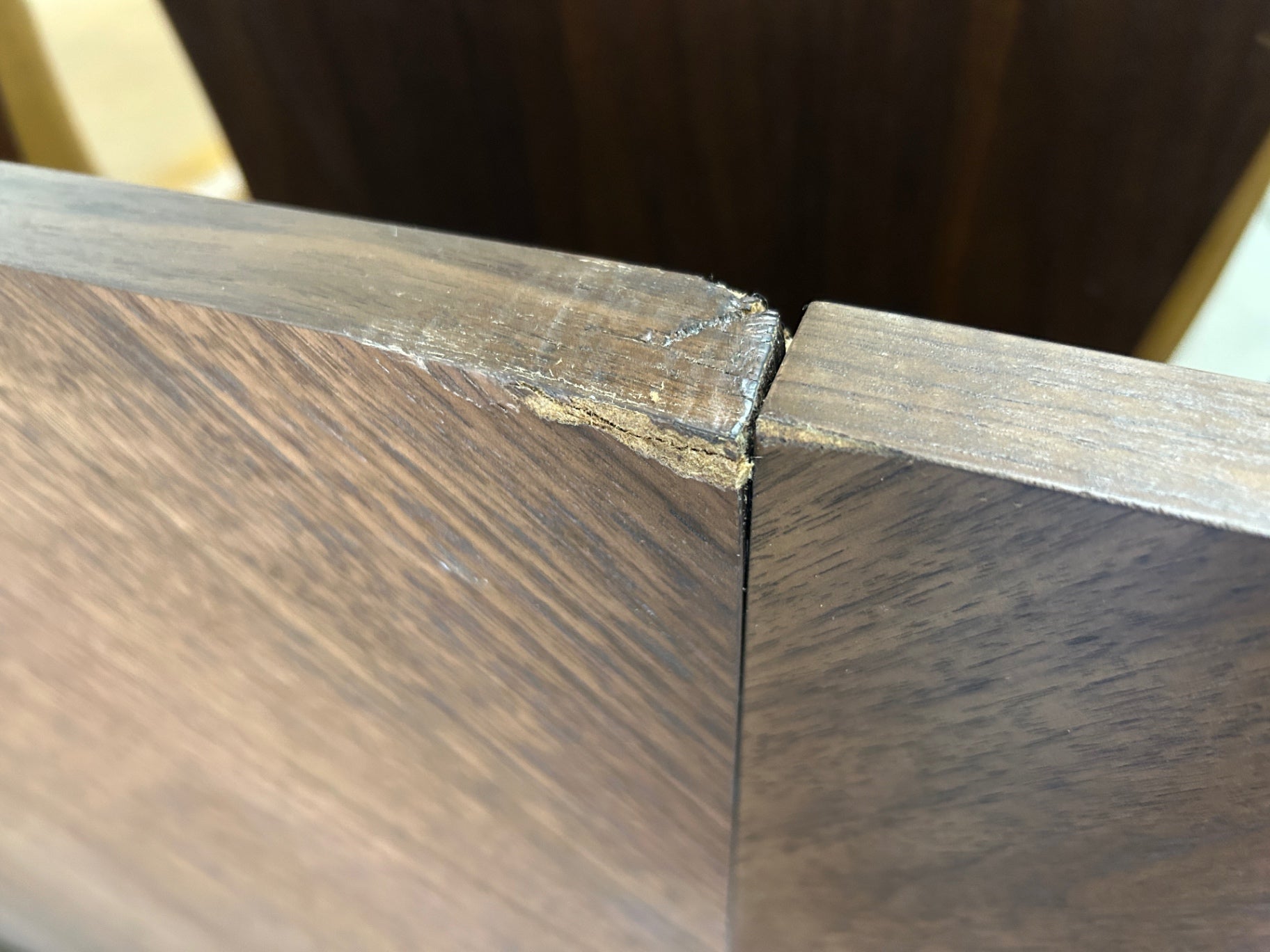 **see condition** Nera Queen Low Profile Bed With Nightstands Set - Walnut