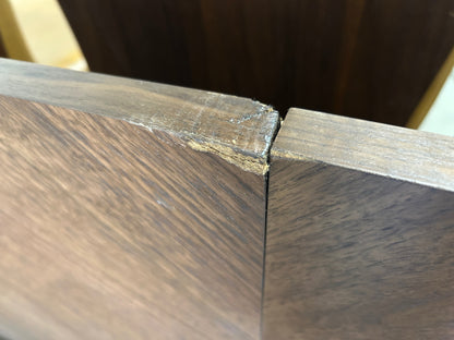 **see condition** Nera Queen Low Profile Bed With Nightstands Set - Walnut