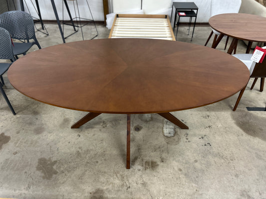 Conan 75in Oval Dining Table - Walnut
