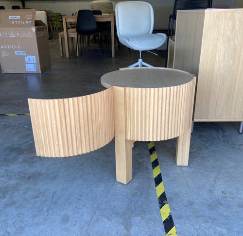 Fortra Storage Side Table - White Oak