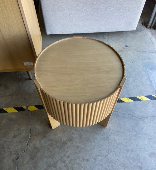 Fortra Storage Side Table - White Oak