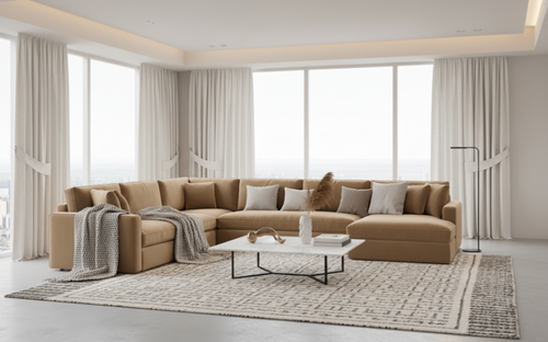 Interior Define James 4-Piece 5-Seat Corner Chaise Sectional