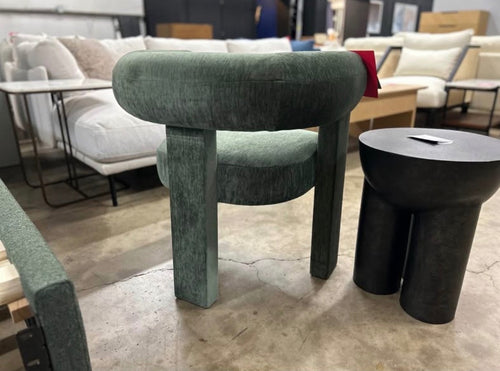 Everse Velvet Dining Chair - Melange Green