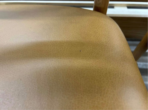 Pair of Article Wosla Leather Dining Chairs - Oak & Taos Tan