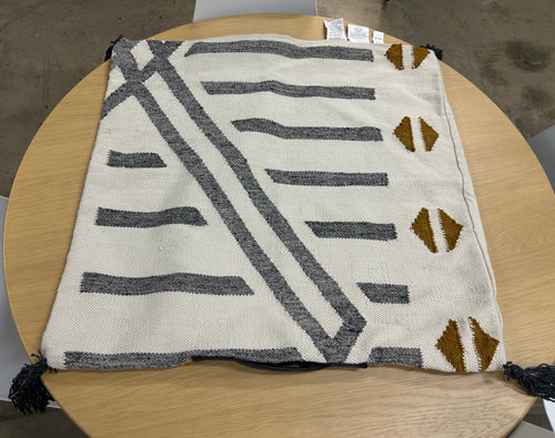 Four Hands Soney Outdoor Floor Pillow Covers - Cream And Black