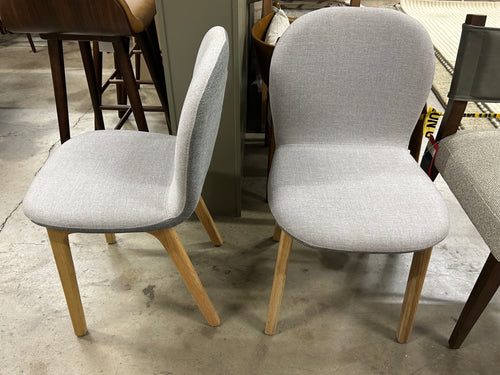Pair Of Article Solano Gray Oak Chairs